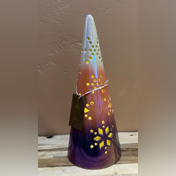 Brand New 15” Light Up Ceramic Christmas Tree Ombré Design Made By Joy NWTS - Picture 6 of 8